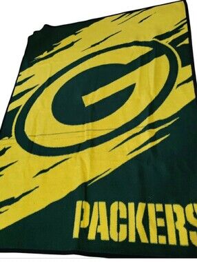 Vintage Green Bay Packers Plush Blanket Biederlack